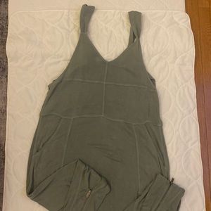 Free People seafoam green romper with adjustable ties size M